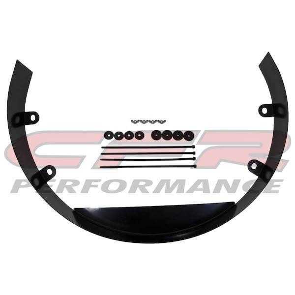 Cfr Performance CFR HZ-9453 3 in. Universal Chrome Steel Cooling Fan Shroud - Chevy &Ford, Mopar CF55027 - main